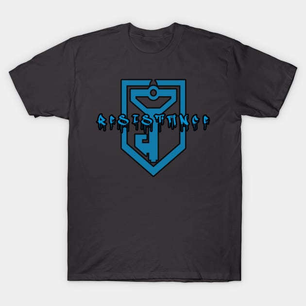 Ingress Resistance Graffiti (black outline) T-Shirt by Bendo